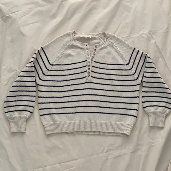 Sezane Sweaters - Sézane Leontine Sweater Jumper Ecru / Navy